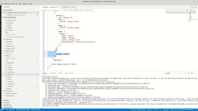 REST API NodeJS & Flutter 05 26 MongoDB Limit смотреть онлайн