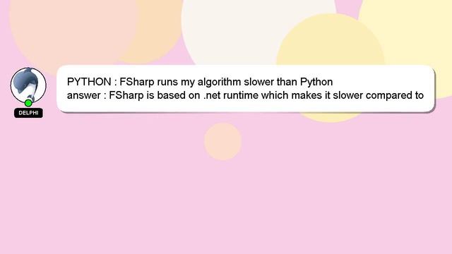PYTHON : FSharp runs my algorithm slower than Python смотреть онлайн