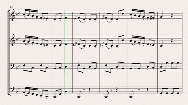 "Turkish March" from the Ruins of Athens- (sheet music) Beethoven. Arranged for Brass Quartet смотреть онлайн
