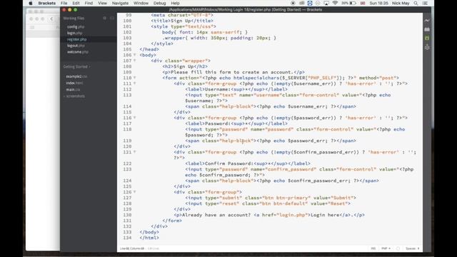 Login Page using PHP and MySQL смотреть онлайн