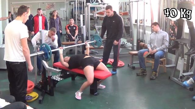 Жим 40 кг Касева Светлана (без экипировки) смотреть онлайн