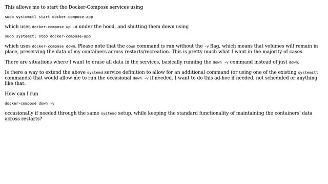 How to "reset" a docker-compose systemd service? смотреть онлайн