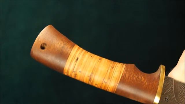 Нож Пескарь (дамасская сталь), рукоять береста смотреть онлайн