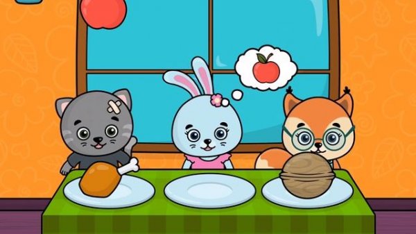 Bimi Boo Baby Games Бими Бу игры для малышей Feed the animals Накорми зверей