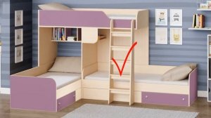 ДВУХЪЯРУСНАЯ КРОВАТЬ ТРИО