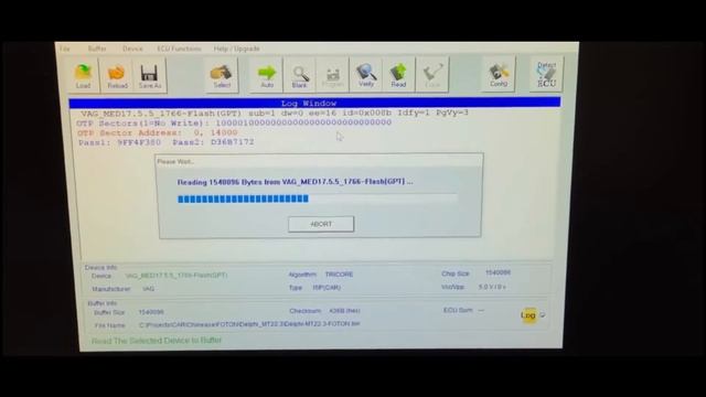 Volkswagen  Bosch Med17.5.5 On Bench  Programming By TNM7000E