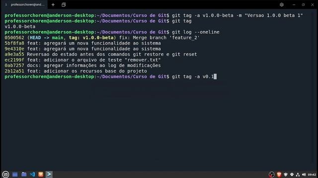 CURSO COMPLETO de Git e GitHub - Comando Git tag смотреть онлайн