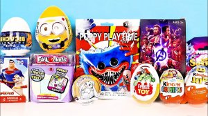 СЮРПРИЗ MIX! Funlockets, ХАГИ ВАГИ Poppy Playtime, Мстители Marvel, Миньоны Unboxing Kinder Surprise