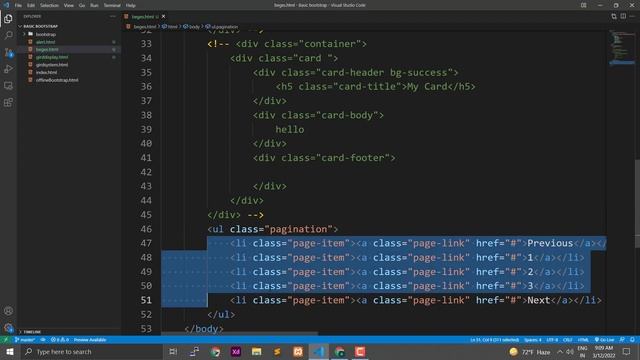 Bootstrap basic tutorial badges ,alerts, Bootstrap card , pagination and custome pagination more 1 смотреть онлайн