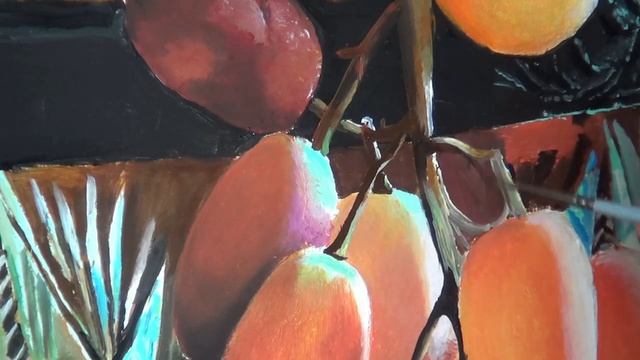 Урок рисования. Натюрморт с виноградом. День 3. смотреть онлайн