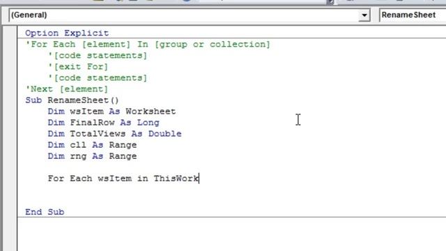 Excel VBA - For Each-Next Loop смотреть онлайн