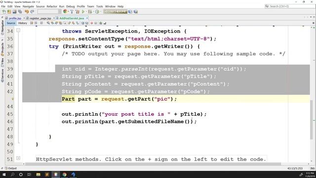 Part #14 | Best way to add Post(blog) to database using servlet|Java Advance Project Tutorial смотреть онлайн