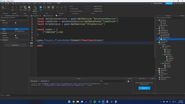 How to Add Codes in Roblox Studio - Roblox Scripting Tutorial смотреть онлайн