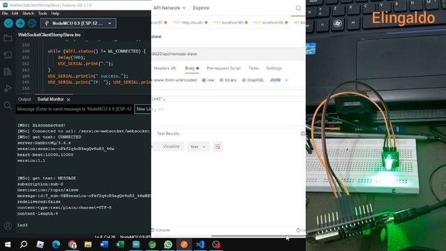 Encender rgb led nodemcu, websocket y postman. смотреть онлайн