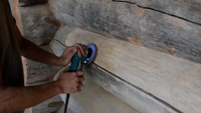 Шлифовка сруба из сосны Кело - Команда "ПАКЛЯ". Шлифуем, красим, конопатим деревянные дома и срубы! смотреть онлайн