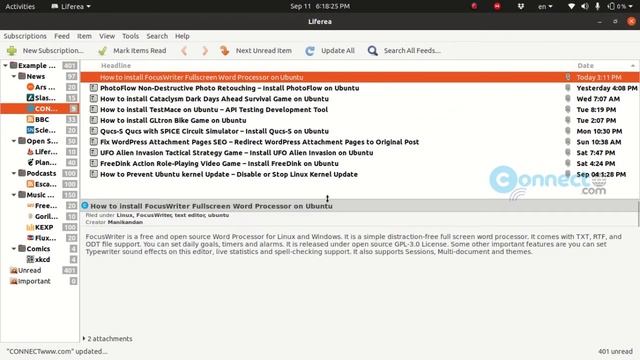 Install Liferea feed reader on Ubuntu | RSS feed reader and news aggregator for Linux | Liferea смотреть онлайн