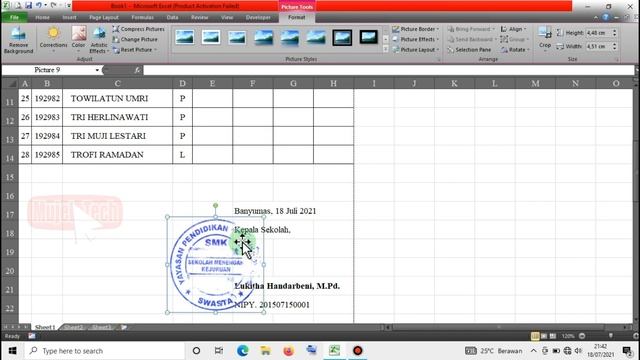 Cara Menambahkan Tanda Tangan dan Stempel Pada File Microsoft Excel dengan Baik dan Benar смотреть онлайн