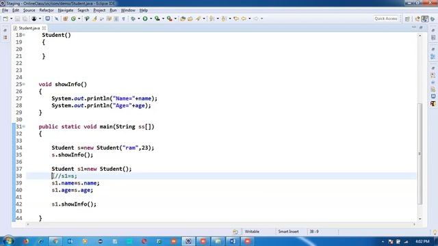 Copy Constructor In Java | Types of Constructor| Constructor In Hindi | Java In Hindi/URDU-45 смотреть онлайн
