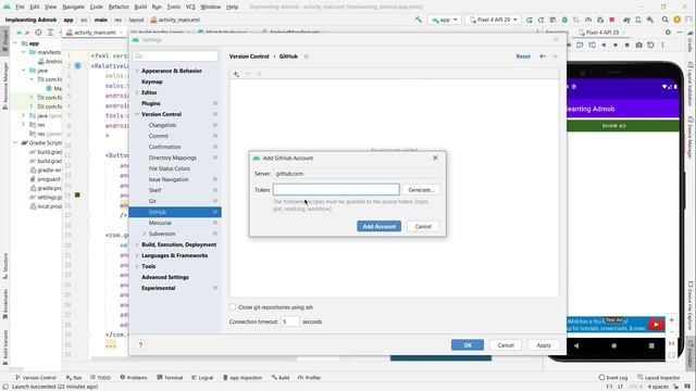 SOLVED - "Request response: Bad credentials " GitHub Account Error Fixed I ANDROID STUDIO смотреть онлайн