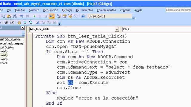 tutorial vba: Ms Excel y mySQL realizando consultas смотреть онлайн