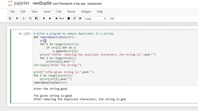 Python Programming in Tamil | Program to remove duplicates in a string смотреть онлайн