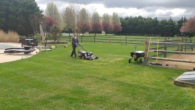 Top Dress and Lawn Leveling with topsoil on Tall Fescue смотреть онлайн