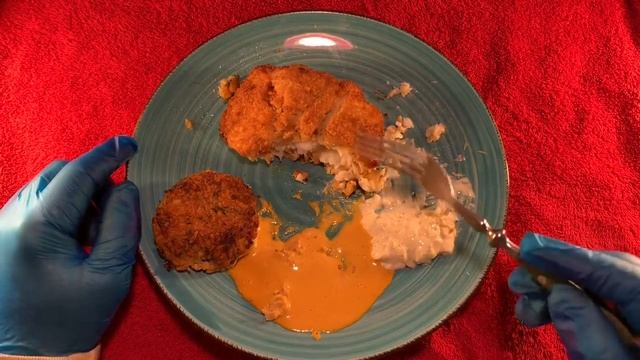 ASMR Eating Flounder And Crab Cake Sounds смотреть онлайн