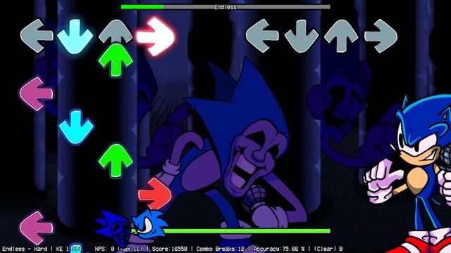 Friday Night Funkin: Sonic and Majin Sonic sing Improbable Outset and Madness смотреть онлайн