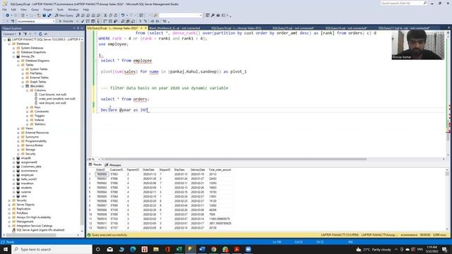 Use of SQL Dynamic Variable смотреть онлайн