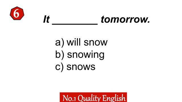 Future Simple Test | English Grammar Quiz | 10 Questions | No.1 Quality English смотреть онлайн