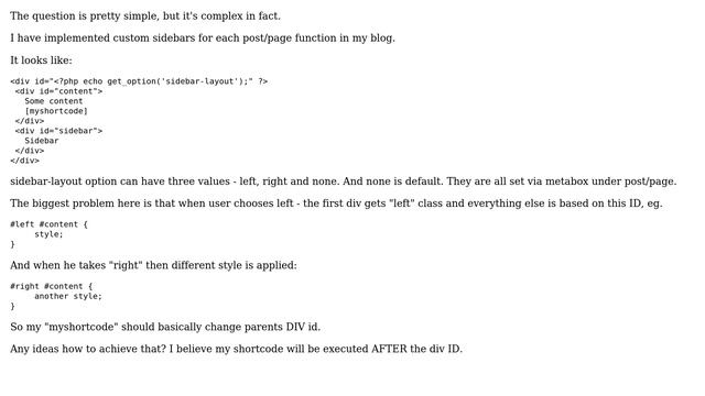 Wordpress: Hide/disable sidebar using shortcode? смотреть онлайн