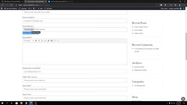 How To Set Limit On Event Banner Size For WP Event Manager #WordPress смотреть онлайн