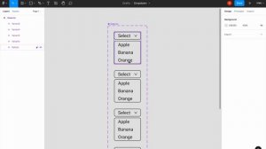 Dropdown menu in Figma