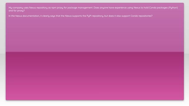 conda package on Nexus Repository смотреть онлайн