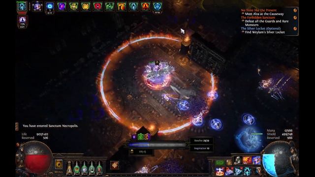 POE 3.23 Ocultist Penance Brand Of Dissipation Sanctum No Boon With 30 Resolve (train No Hit)