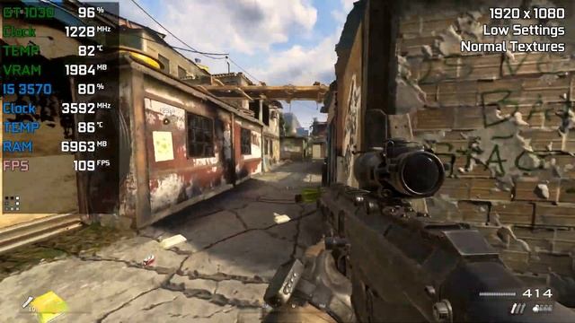 GT 1030 | Call of Duty Modern Warfare 2 Campaign Remastered - 1080p & 768p Gameplay Test смотреть онлайн