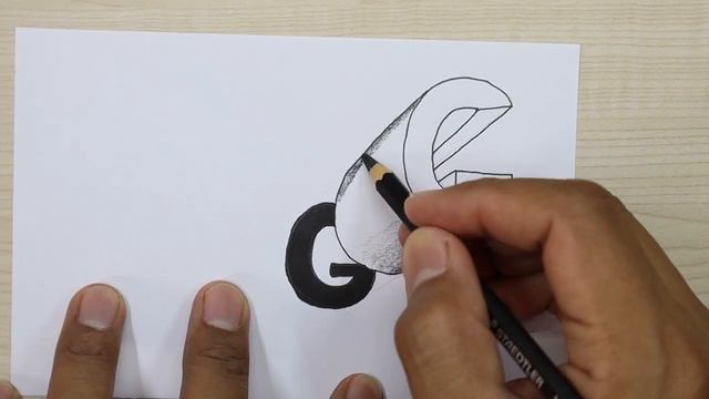 How To Draw 3D Letter G | Easy 3D Drawing With Pencil смотреть онлайн