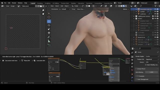 How to Quickly Make Skin Decals and Tattoos for 3D Characters in Blender 3.2 смотреть онлайн