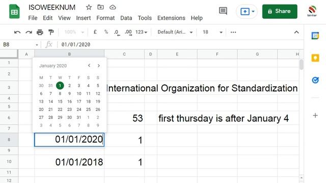 Google Sheets:ISOWEEKNUM смотреть онлайн