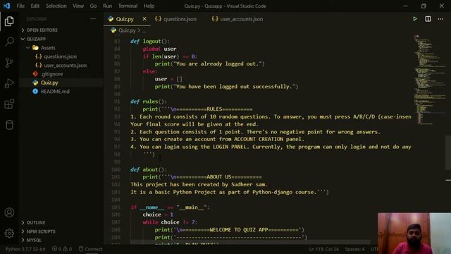 Quiz Application Using Python смотреть онлайн