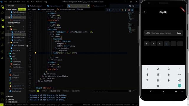 Flutter - Let's work on the Phone Auth and OTP Screen || Flutter with Firebase #06 || Speed Coding смотреть онлайн