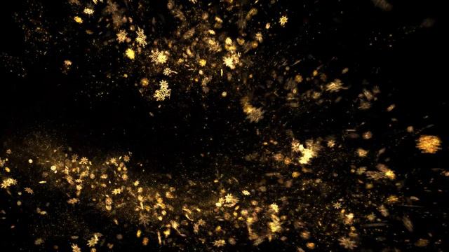 Golden-snowflakes-9-Футаж смотреть онлайн