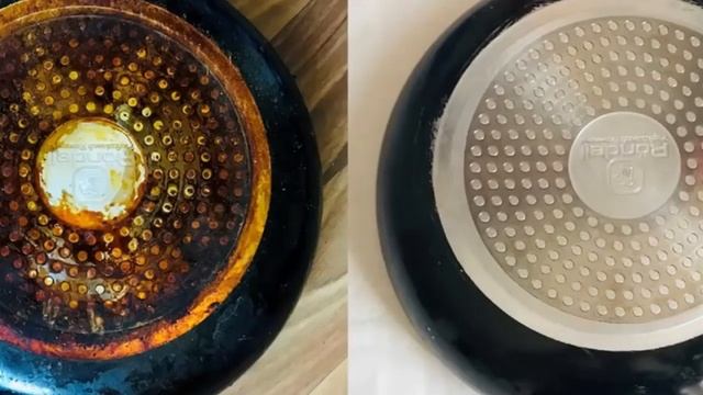 Как очистить и отмыть мыть сковороду с антипригарным покрытием#cковородасантипригарнымпокрытием# смотреть онлайн