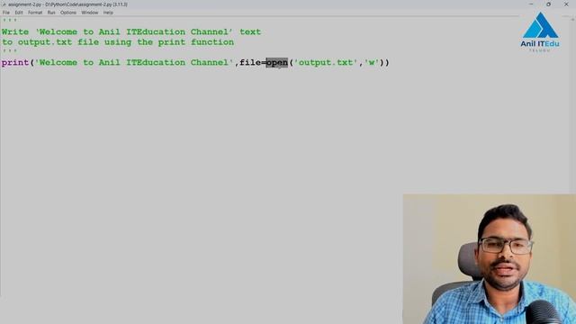 P11 - Python Input Output Functions Assignment [తెలుగు] смотреть онлайн