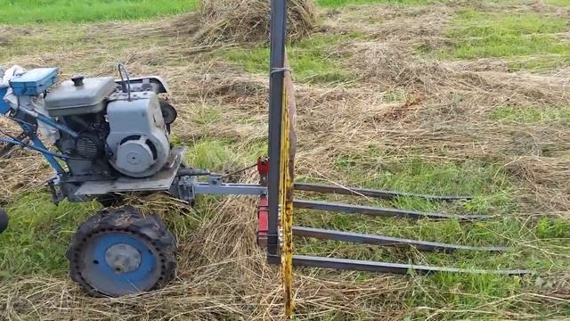 ?Волокуша сенотолкатель-транспортёр для мотоблока. смотреть онлайн