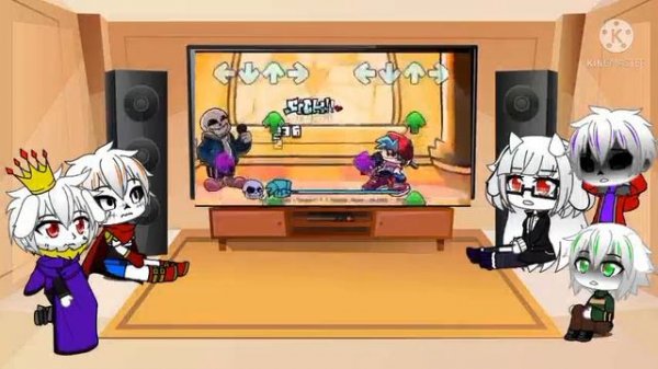 Реакция Undertale на Skeleton Bros FNF