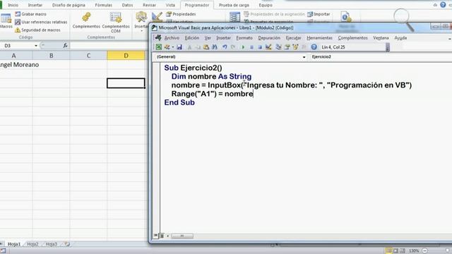 ProgramaciónExcel03, Ingreso de datos con InputBox y MsgBox смотреть онлайн