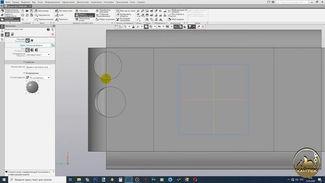 Вырез в листовом теле и отверстие в листовом теле Компас3D