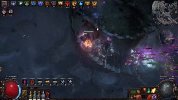 [ PoE 3.17 ] Occultist Arakaali's Fang (Aegis Aurora) Simulacrum wave 30