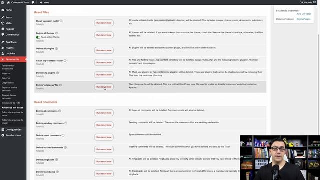 RESET NO WORDPRESS - Como Fazer Com Passo a Passo смотреть онлайн